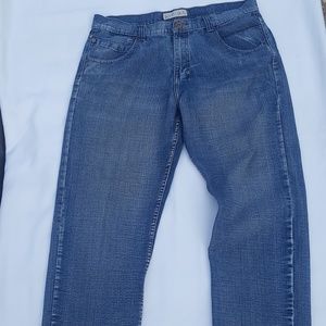Mens RB Vintage Straight Leg Relaxed Blue Denim Jeans (40 x 34L)